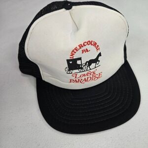 VINTAGE Intercourse Men Snapback Hat One Size‎ Black Colorblock Lovers Paradise